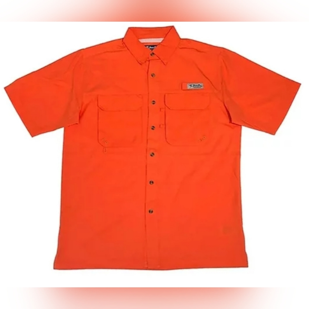 BloodGuard Bimini Bay Men's Flat IV Short Sleeve - size M, Colour: Camellia